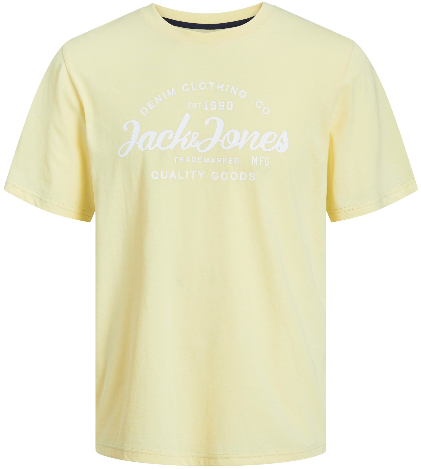 Jack&Jones Pánske tričko JJFOREST Standard Fit 12247972 French Vanilla S