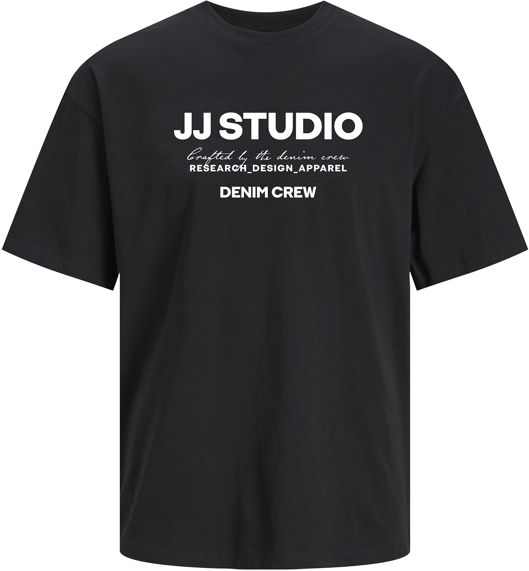 Jack&Jones Pánske tričko JJGALE Relaxed Fit 12247782 Black XL