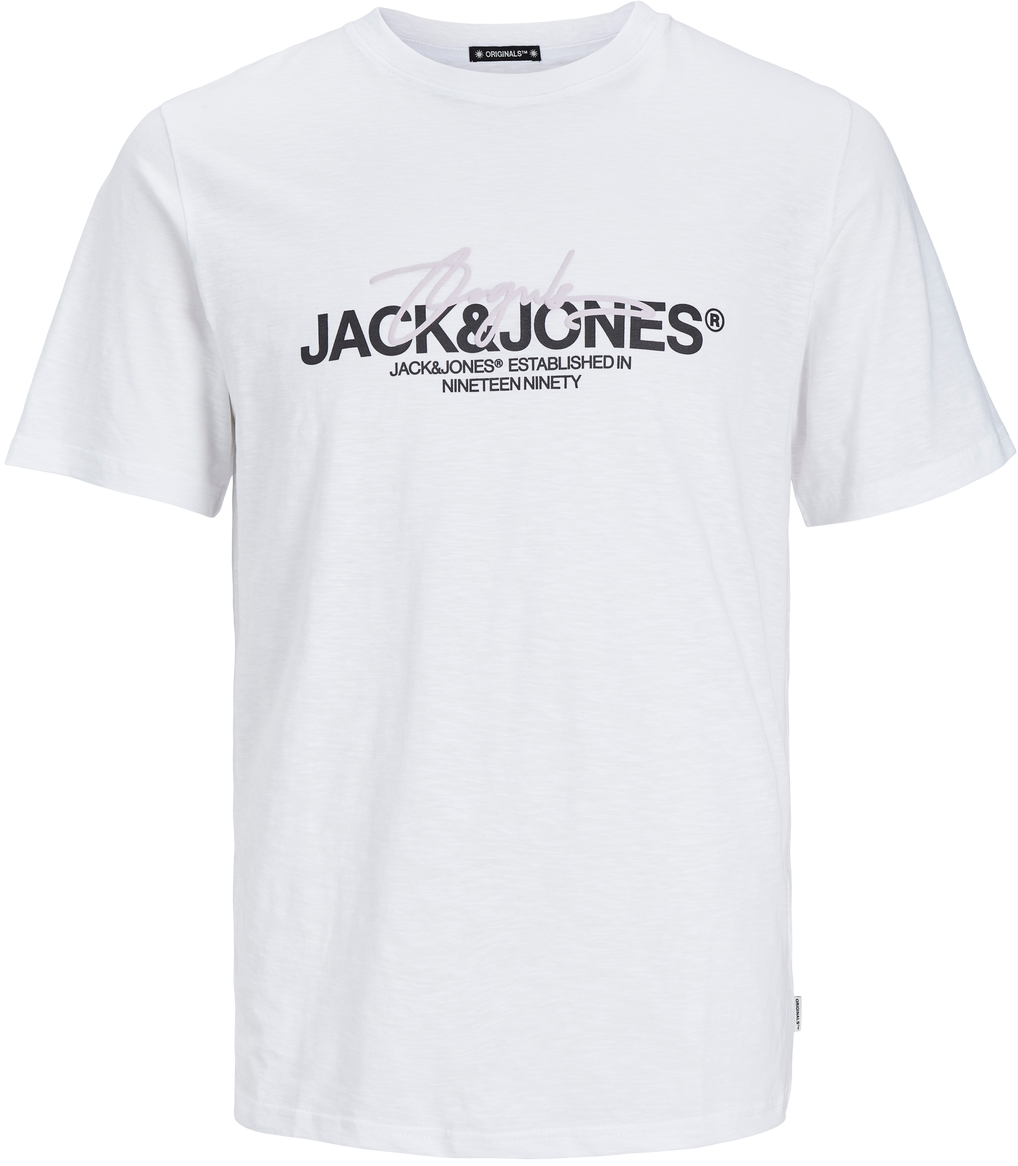 Jack&Jones Pánske tričko JORARUBA Standard Fit 12255452 Bright White S