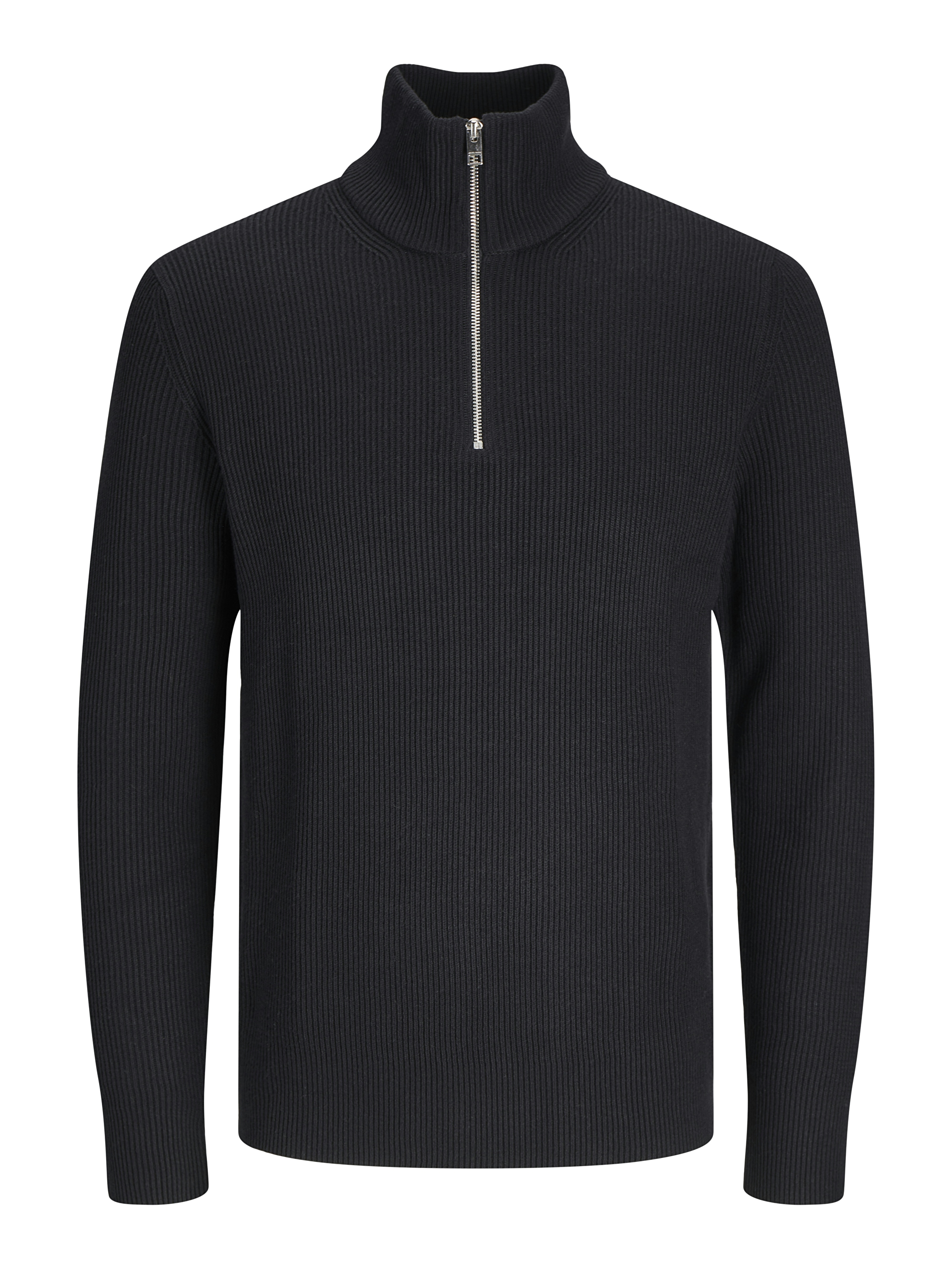 Jack&Jones Pánský svetr JJEPERFECT Structure Fit 12257773 Black S