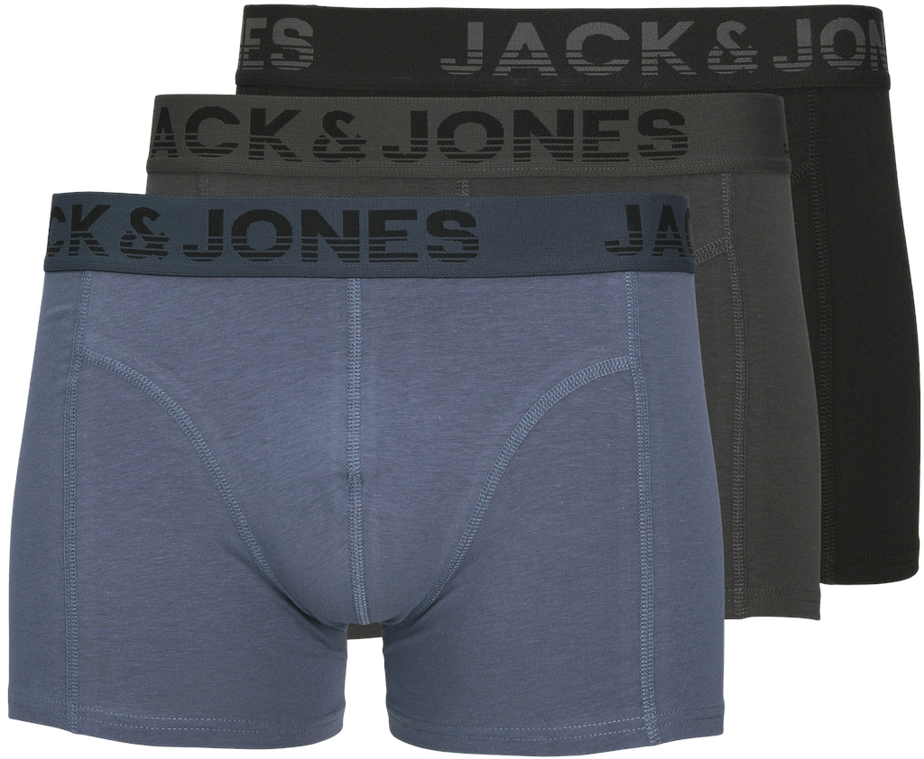 Jack&Jones 3 PACK - pánske boxerky JACSHADE 12250607 Black L