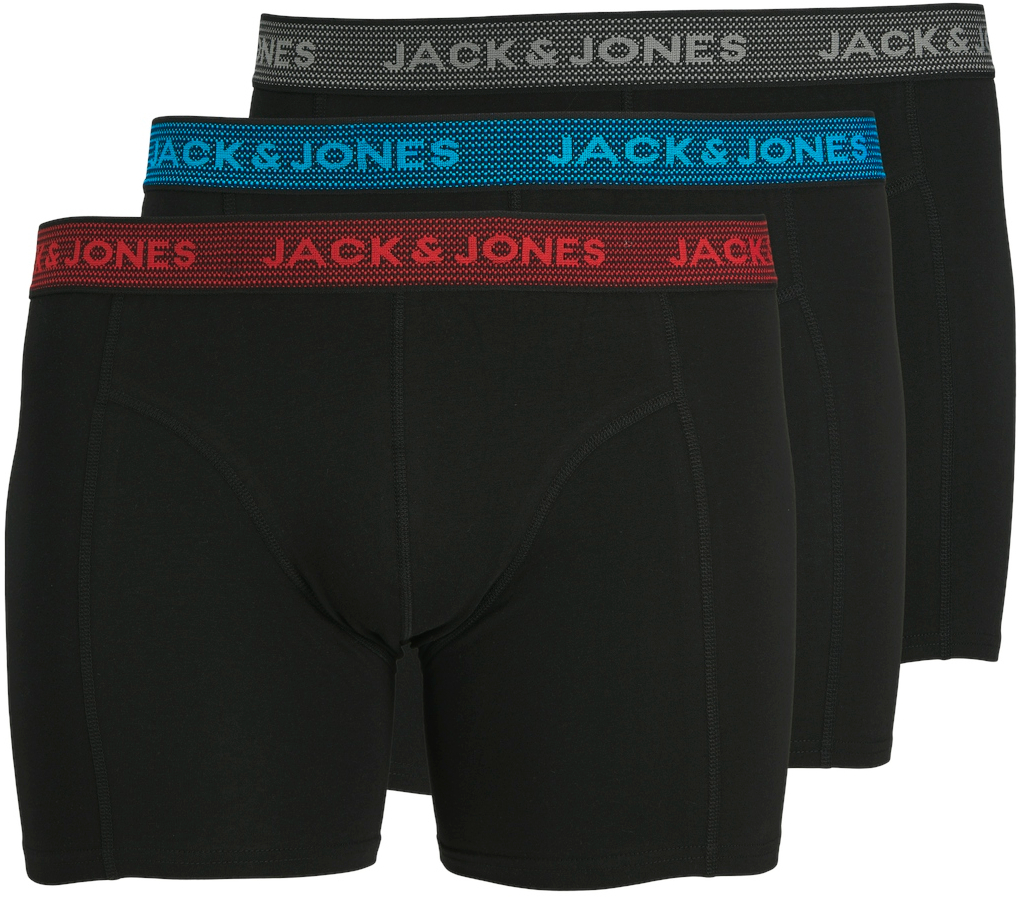 Jack&Jones PLUS 3 PACK - pánske boxerky JACWAISTBAND 12211666 Asphalt 3XL