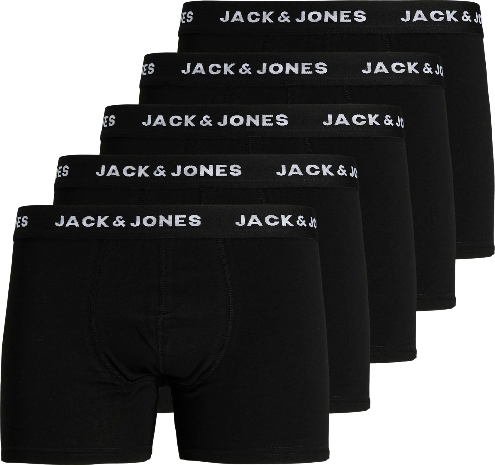 Jack&Jones PLUS 5 PACK - pánske boxerky JACBASIC 12202879 Black 4XL + 2 mesiace na vrátenie tovaru