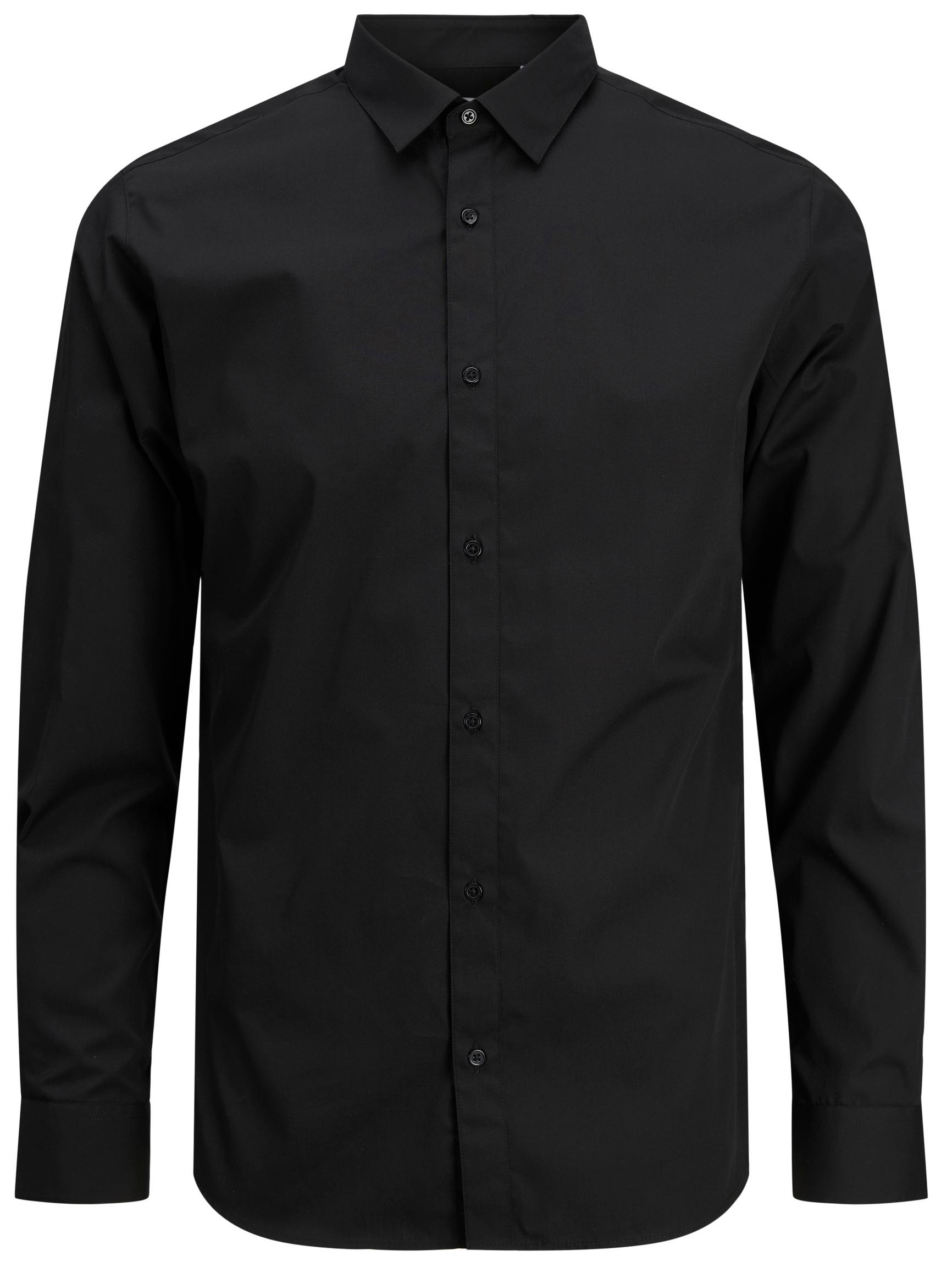 Jack&Jones PLUS Pánská košile JJJOE Slim Fit 12200623 Black 4XL