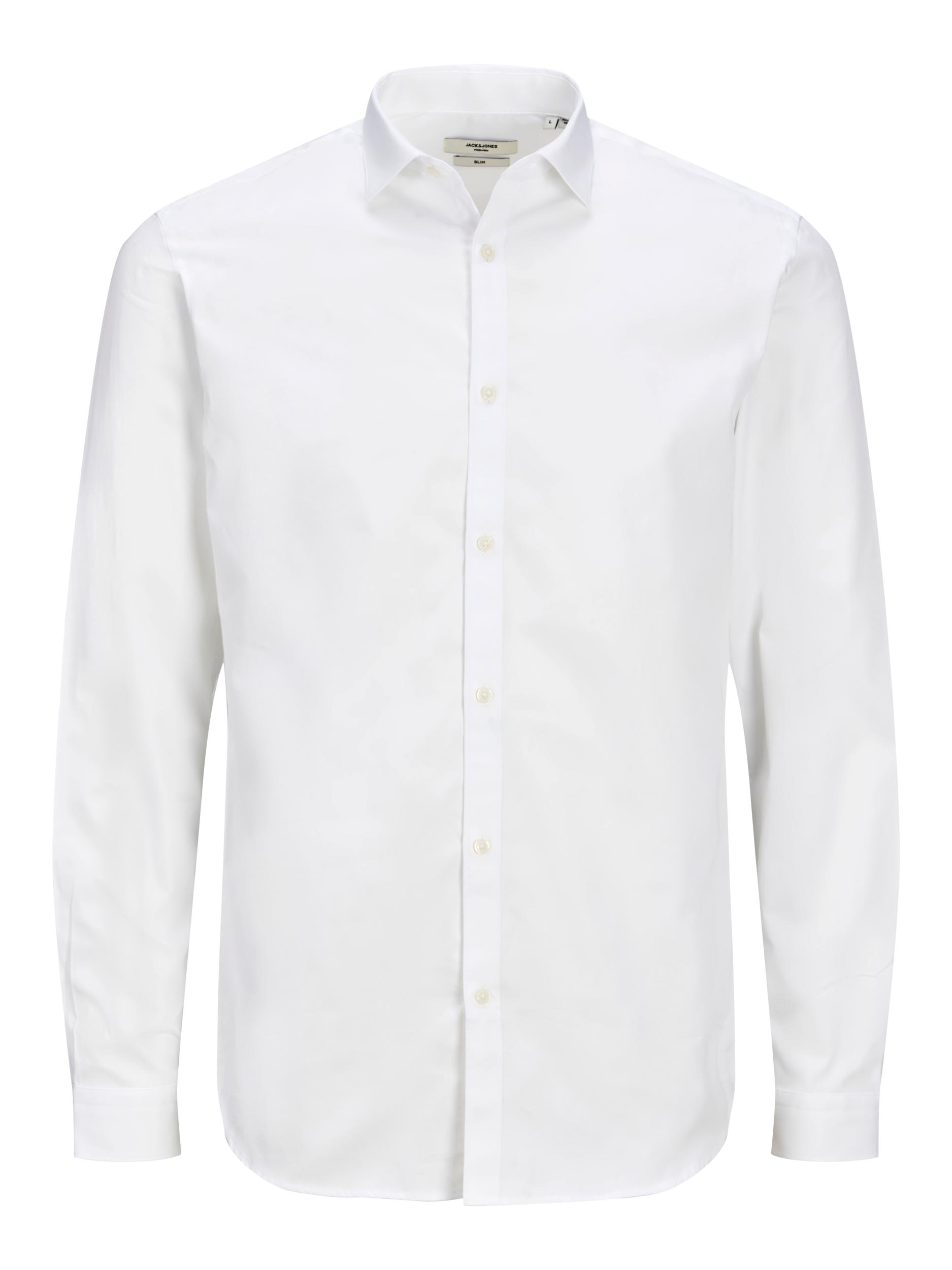Levně Jack&Jones PLUS Pánská košile JPRBLACARDIFF Loose Fit 12235157 White 4XL