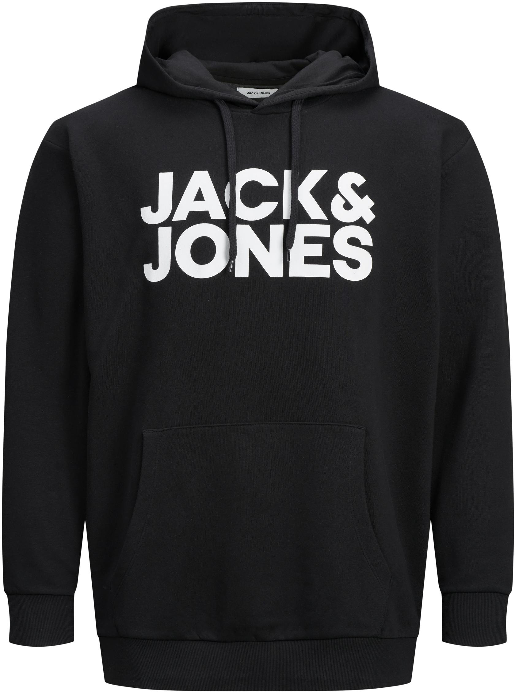 Jack&Jones PLUS Férfi melegítőfelső JJECORP Regular Fit 12163777 Black/large print 4XL
