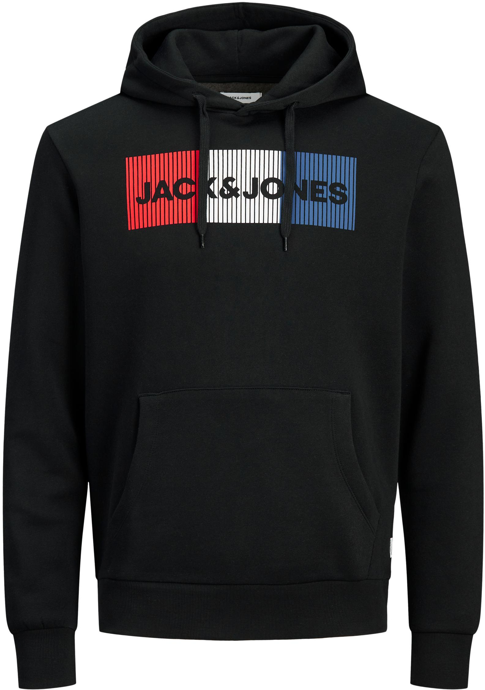 Jack&Jones PLUS Pánska mikina JJECORP Regular Fit 12163777 Black 8XL