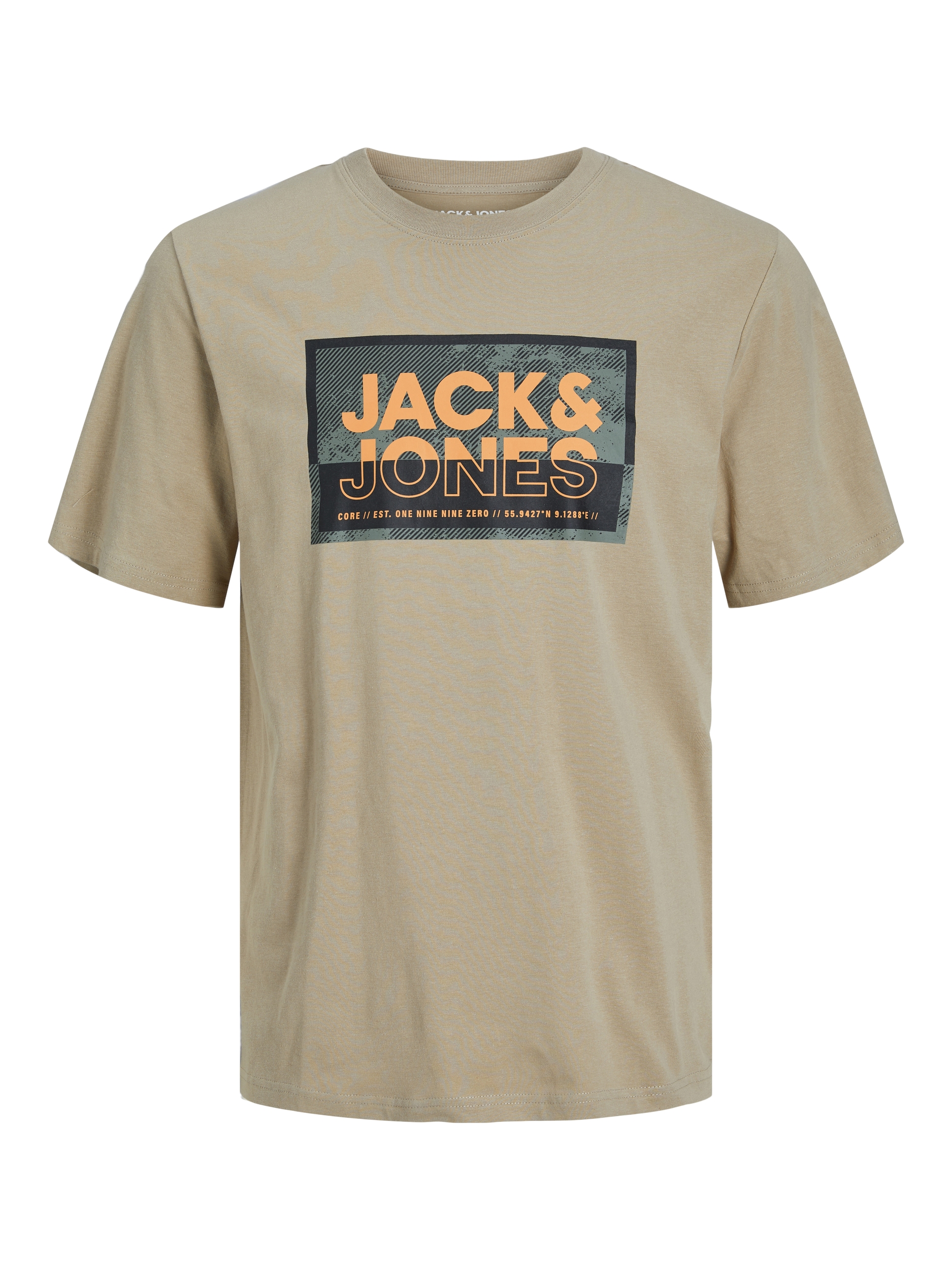 Jack&Jones PLUS Pánské triko JCOLOGAN Standard Fit 12257335 Crockery 6XL