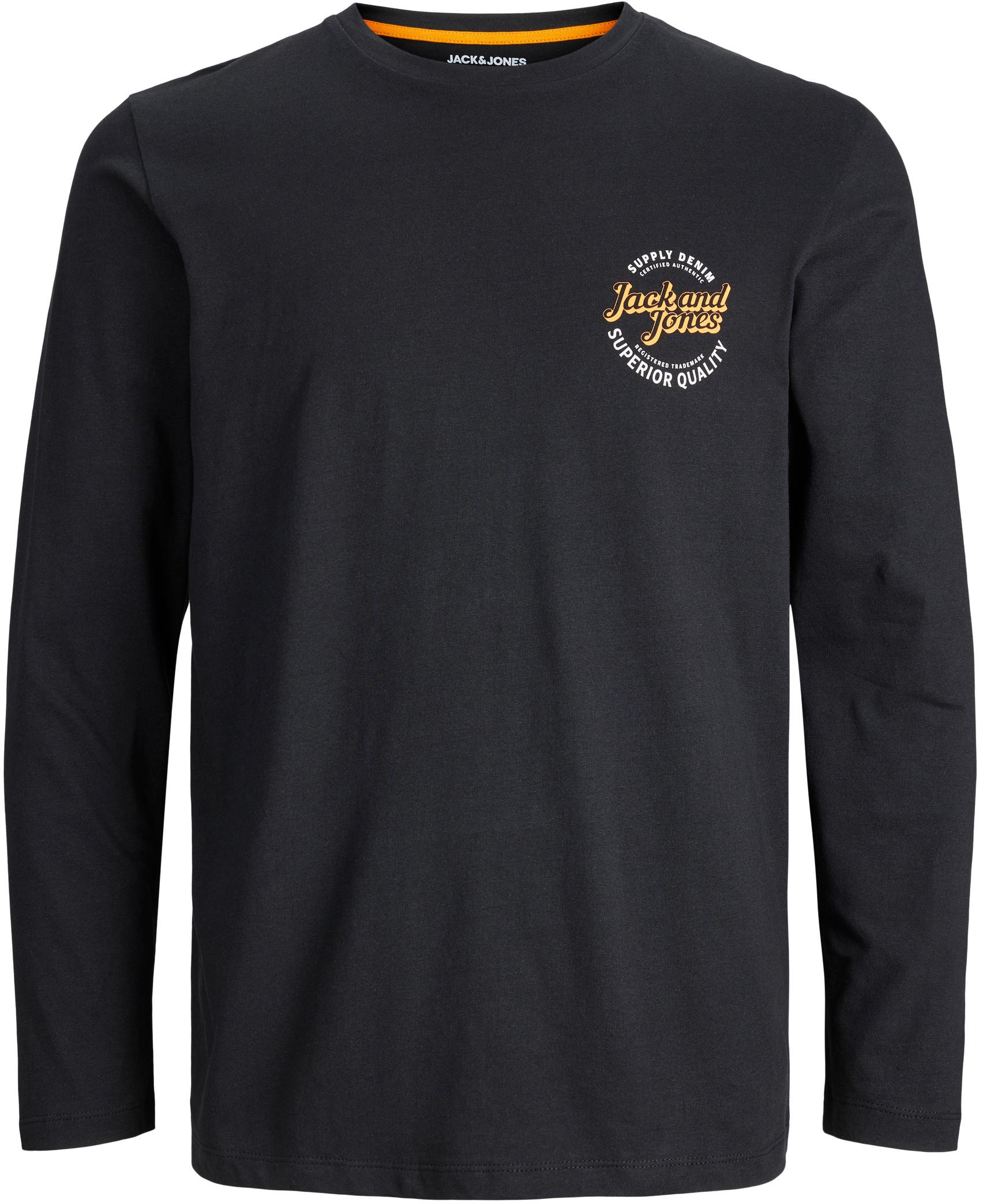 Jack&Jones PLUS Pánske tričko JJMIKK Regular Fit 12245501 Black 5XL