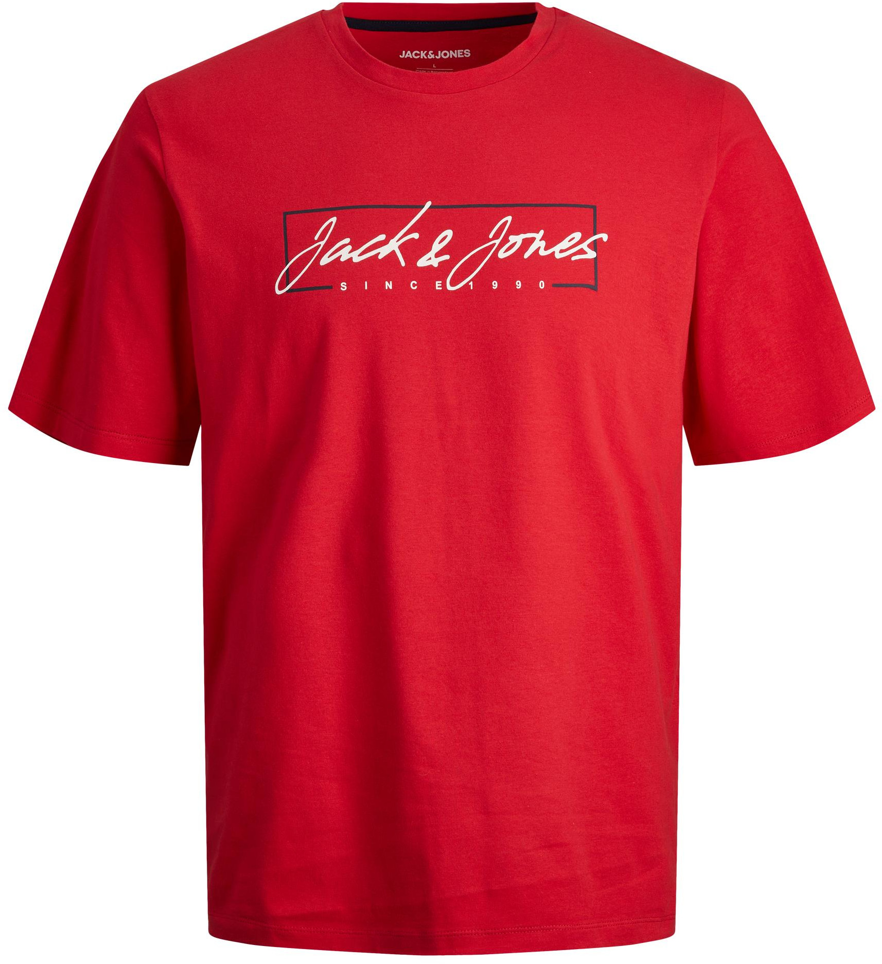 Jack&Jones PLUS Pánské triko JJZURI Standard Fit 12254910 True Red 7XL