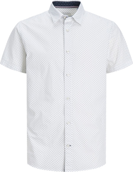 Jack&Jones PLUS Pánská košile JJPLAIN Slim Fit 12254851 White 3XL