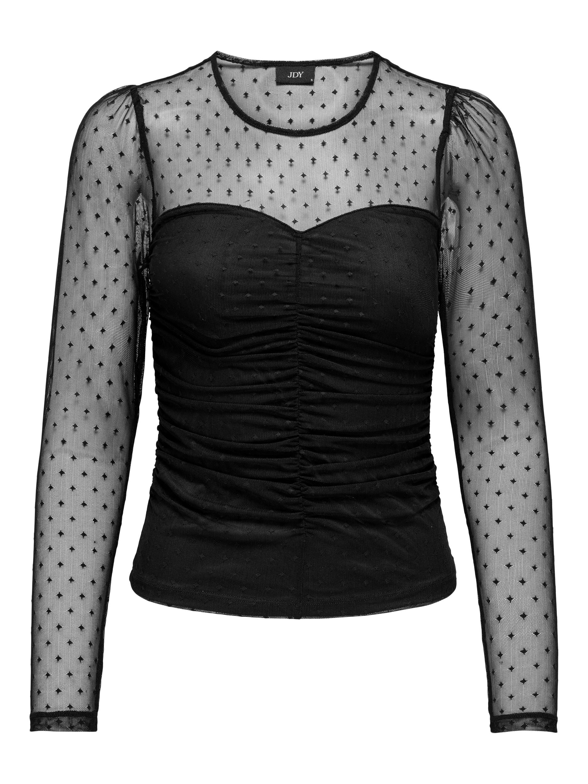 Jacqueline de Yong Dámske tričko JDYGABBY Regular Fit 15305356 Black L