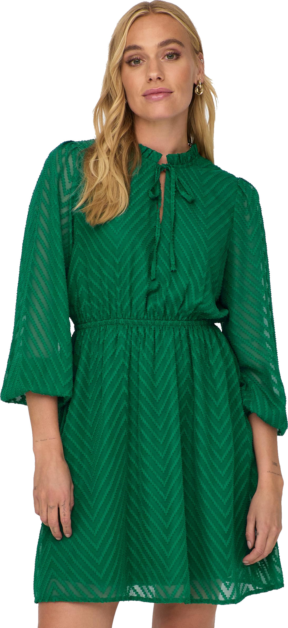 Jacqueline de Yong Dámské šaty JDYGRETHA Regular Fit 15306188 Evergreen XS