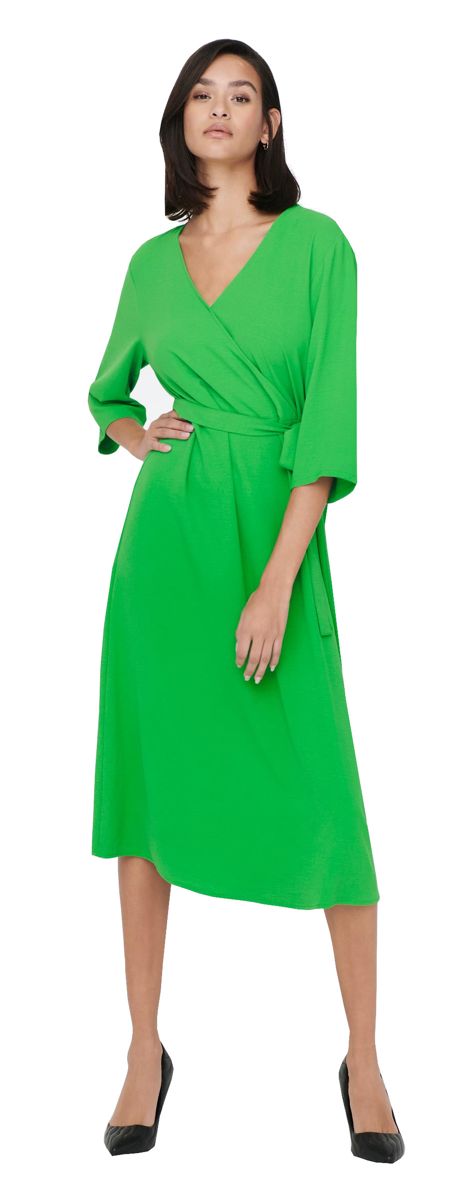 Jacqueline de Yong Dámské šaty JDYLION Regular Fit 15207813 Kelly Green 40