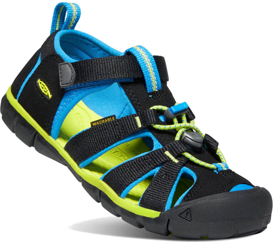 KEEN Detské sandále SEACAMP 1022969 black/brilliant blue 29