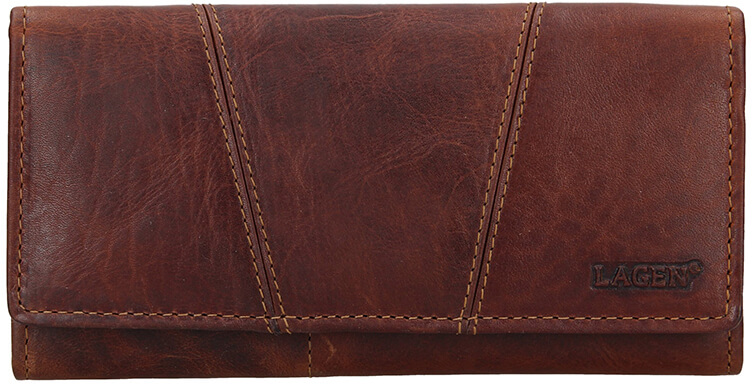 Lagen Dámska kožená peňaženka PWL-388/M BRN