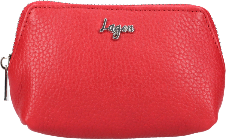 Levně Lagen Dámská kožená mini peněženka - klíčenka BLC/5695/123 RED