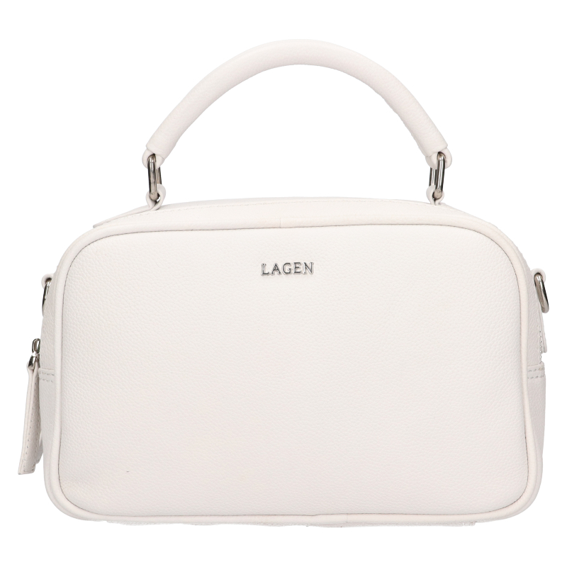 Lagen Dámská kožená crossbody kabelka BLC-22/2068 WHITE