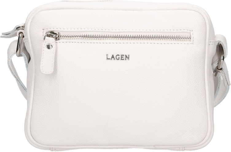 Lagen Dámská kožená crossbody kabelka BLC-23/2153 WHITE