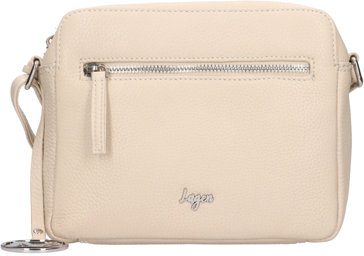 Lagen Dámská kožená crossbody kabelka BLC-23/2627 OFF WHITE