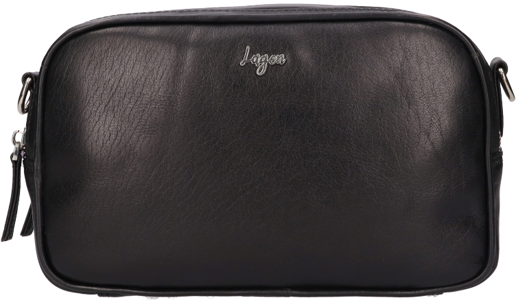 Lagen Dámska kožená crossbody kabelka BLC-23/2655 BLK