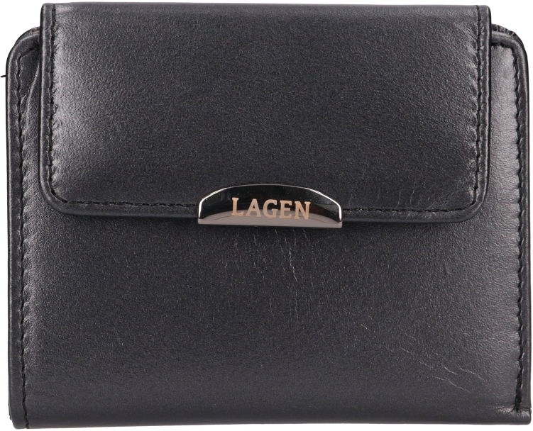 Lagen Dámská kožená peněženka 50722 METALIC BLACK