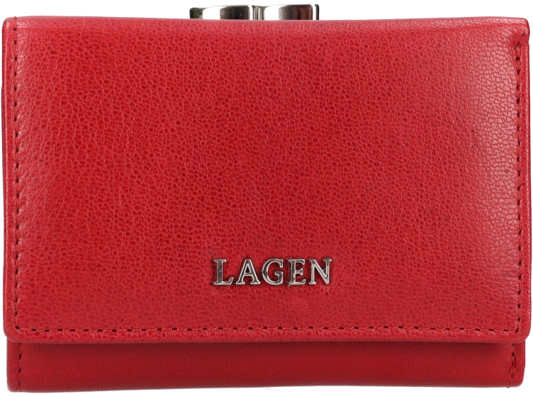 Levně Lagen Dámská kožená peněženka LG-2131 PORT WINE