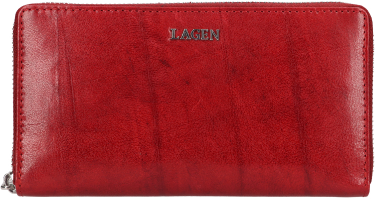 Levně Lagen Dámská kožená peněženka LG-2161 WINE RED