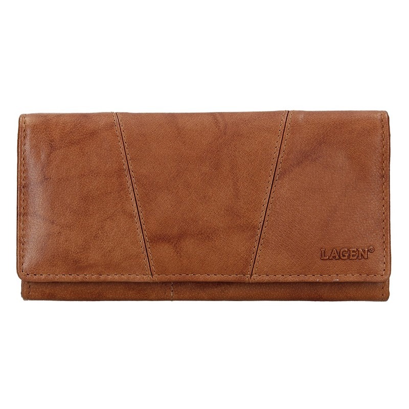 Lagen Dámská kožená peněženka PWL-388 Cognac.