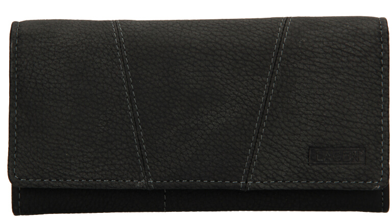 Lagen Dámska kožená peňaženka pwl-388/w Black
