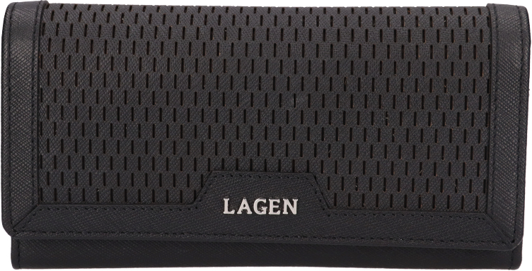 Lagen Dámska kožená peňaženka BLC/5704 BLK