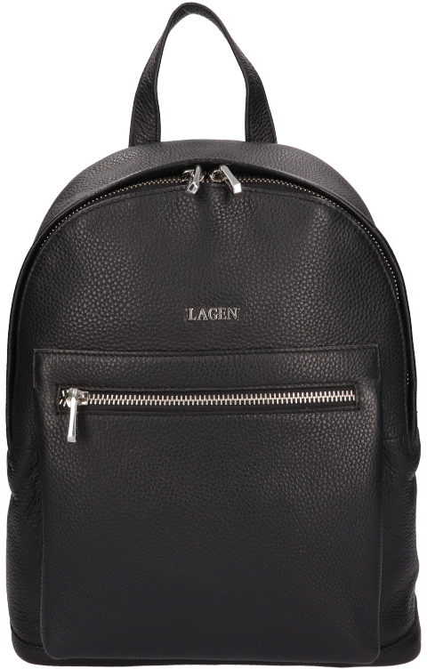 Lagen Dámský kožený batoh Z-011 BLACK