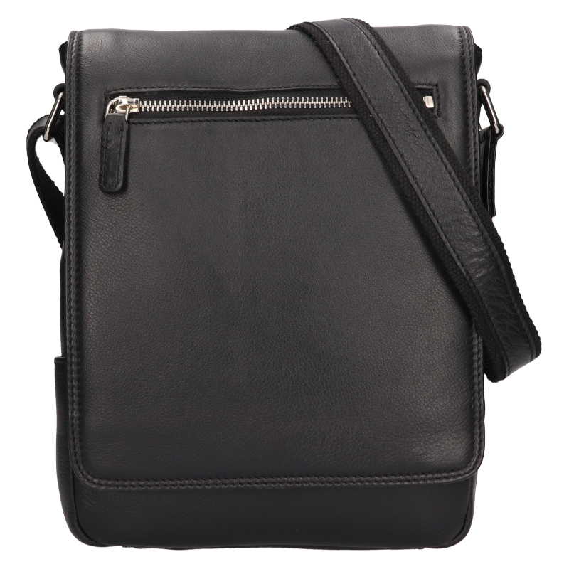 Lagen Pánska kožená crossbody taška LG-655 BLK