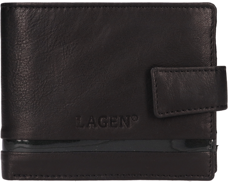 Lagen Pánska kožená peňaženka 50746 BLACK