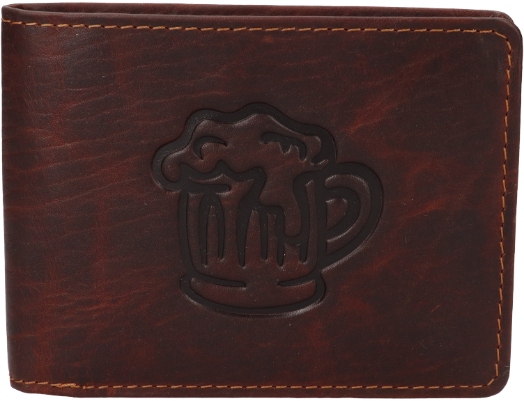 Lagen Pánska kožená peňaženka 66-6535/M BRN BIG MUG