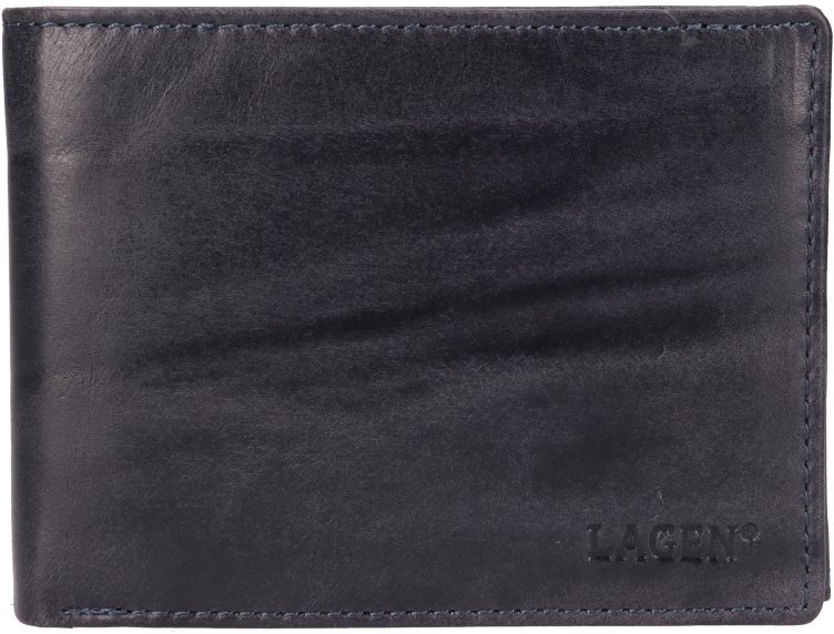 Levně Lagen Pánská kožená peněženka LG-2111 GREY