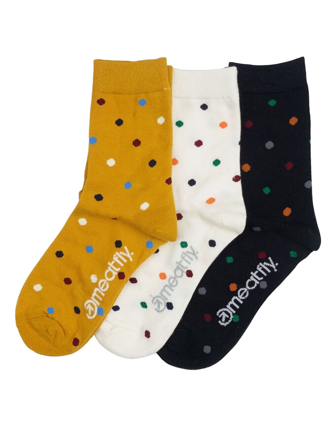 Meatfly 3 PACK - ponožky LEXY Mini Dots 39-42