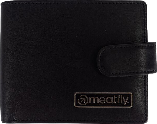 Meatfly Pánska kožená peňaženka Nathan Premium Black