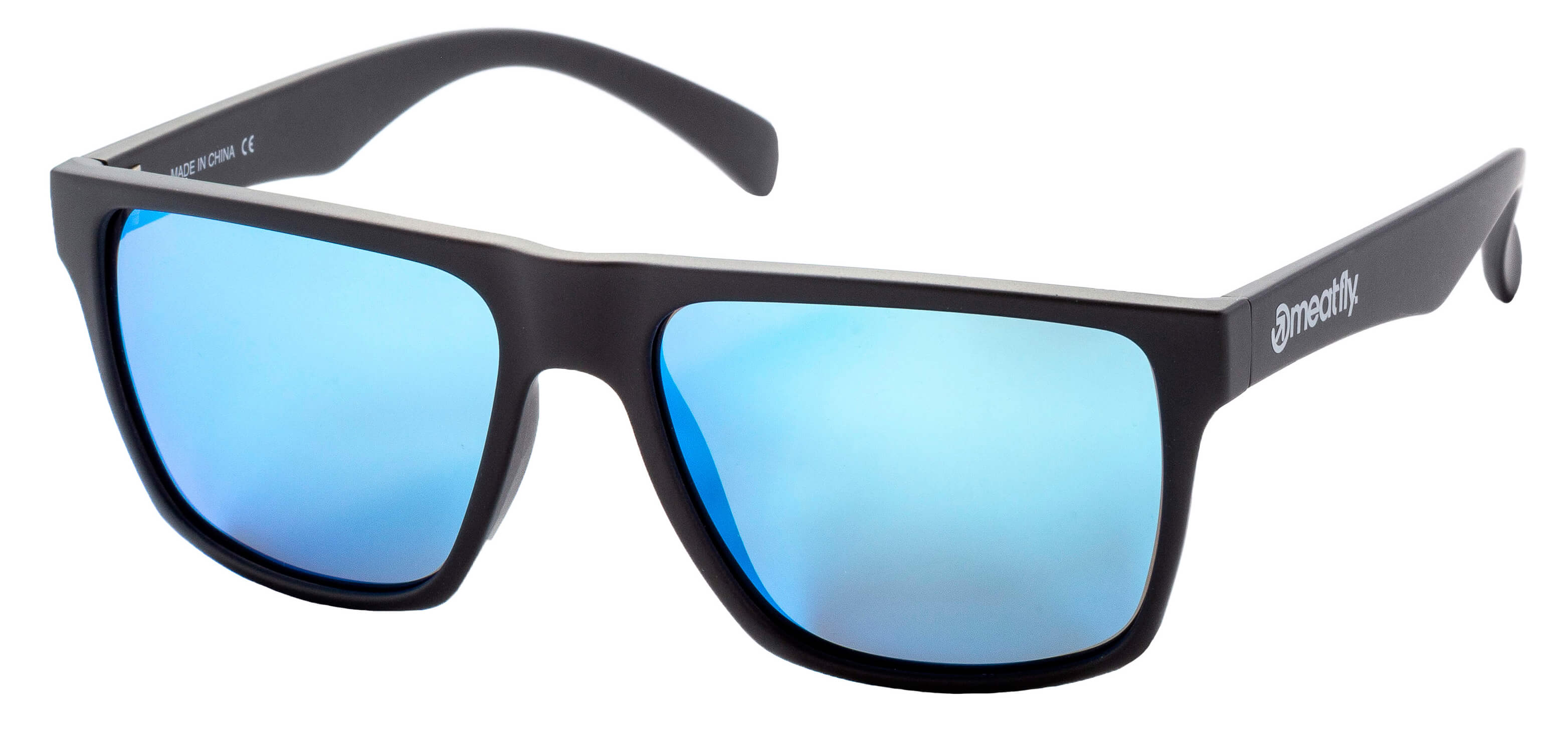 Levně Meatfly Polarizační brýle Trigger 2 Black Matt / Blue