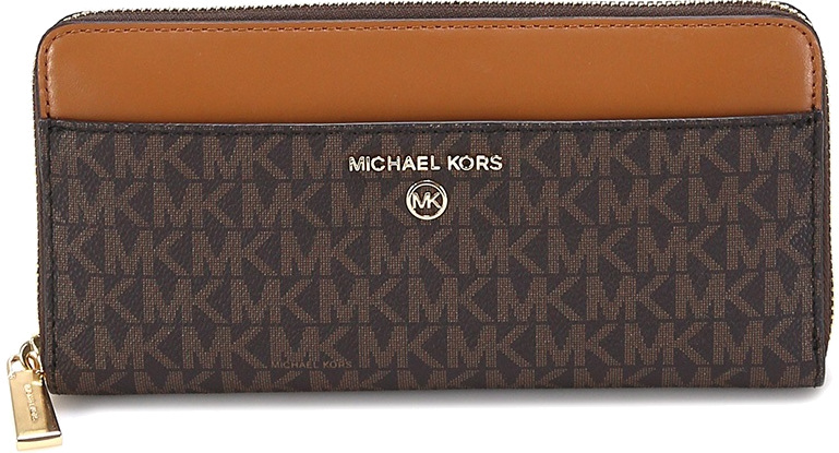 Michael Kors Dámská kožená peněženka 34H1GT9E8B Brown acorn