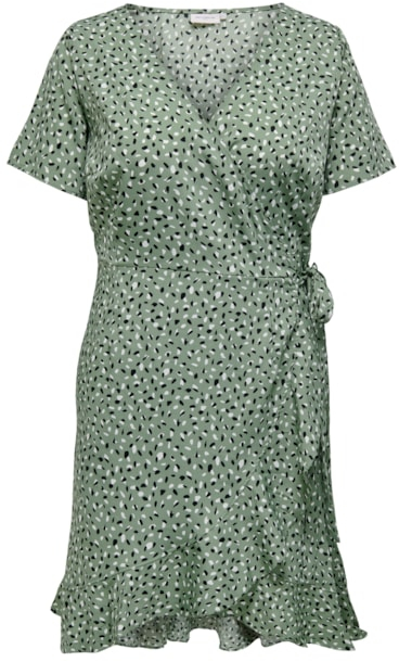 ONLY CARMAKOMA Dámské šaty CARLIVIA Regular Fit 15252210 Hedge Green 4XL