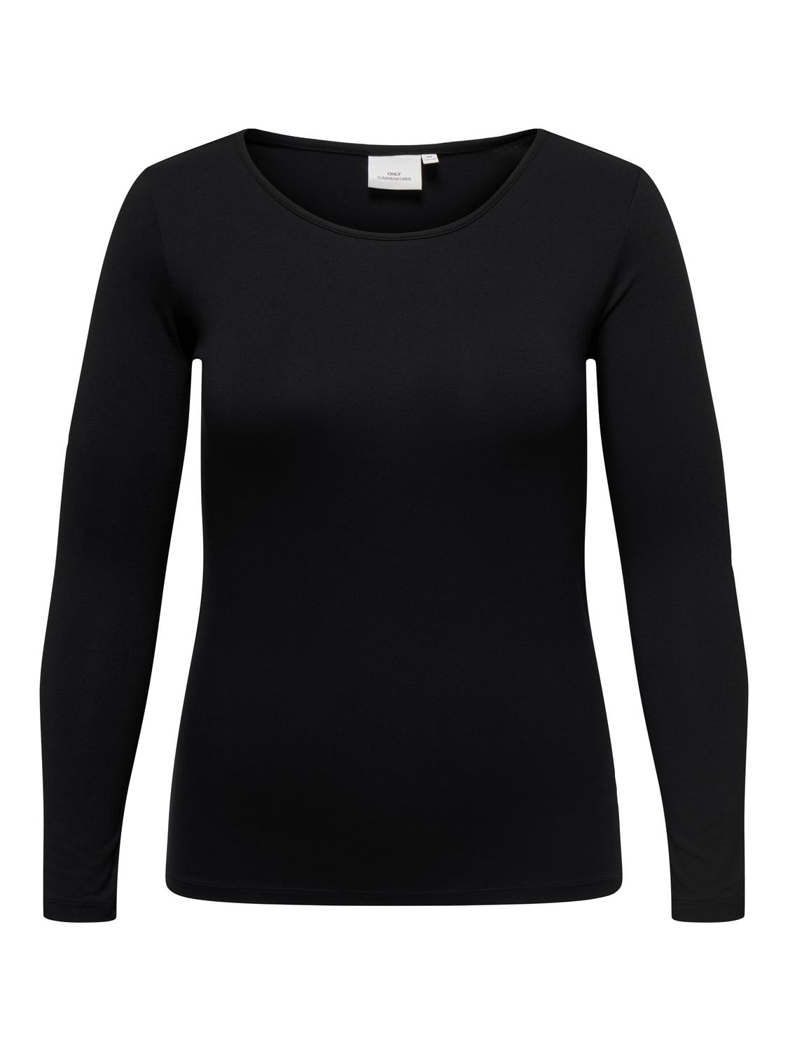 ONLY CARMAKOMA Dámské triko CARLONNY Regular Fit 15304132 Black 3XL/4XL