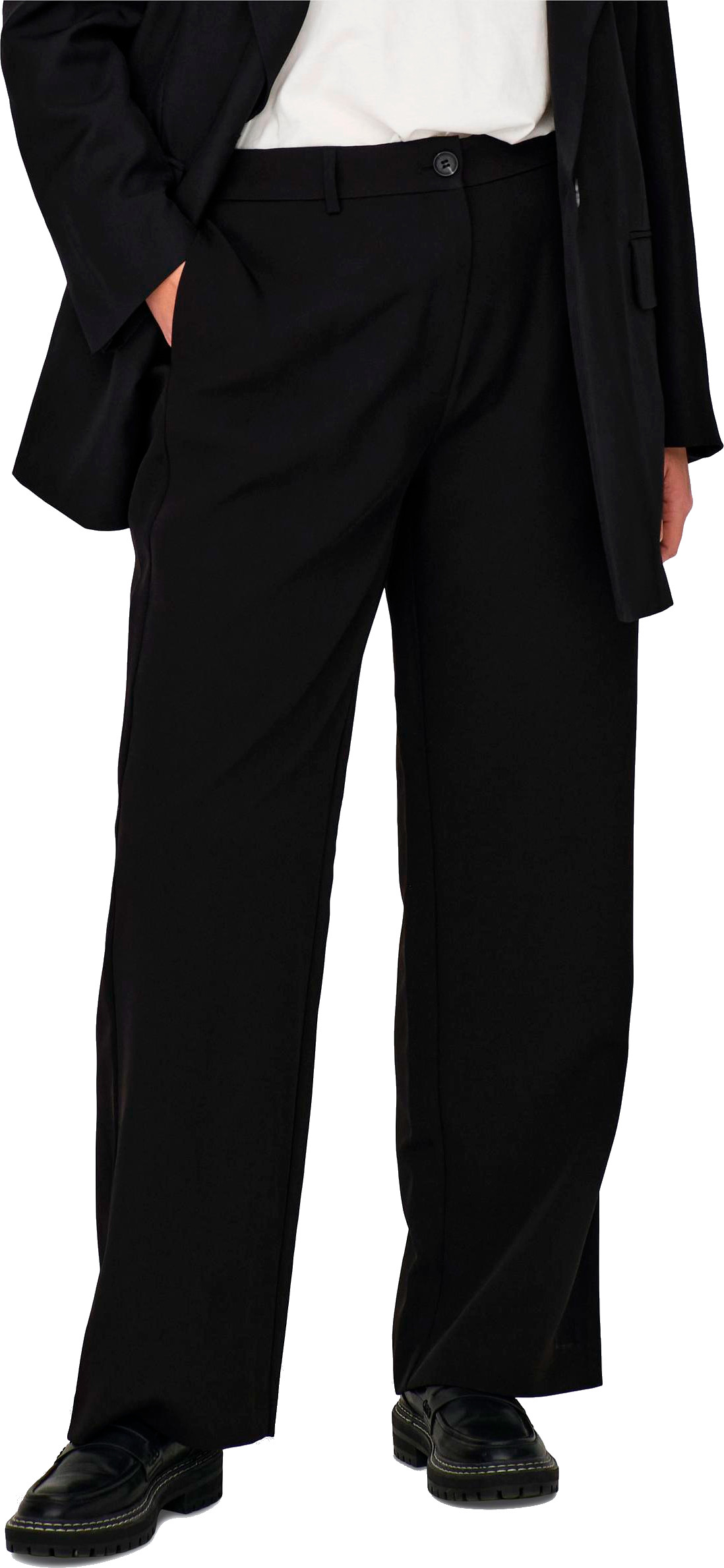 ONLY CARMAKOMA Dámske nohavice CARLANA-BERRY Straight Fit 15300118 Black XL