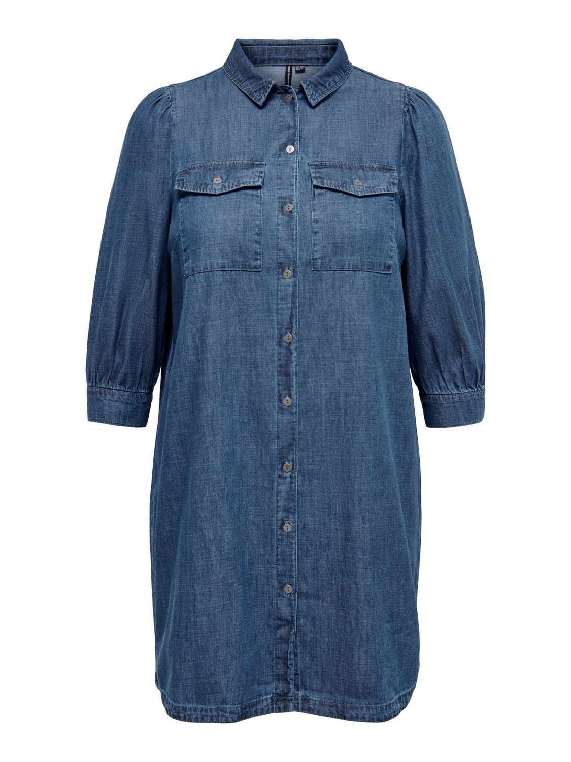 ONLY CARMAKOMA Dámské šaty CARFELICA Regular Fit 15281042 Medium Blue Denim 44