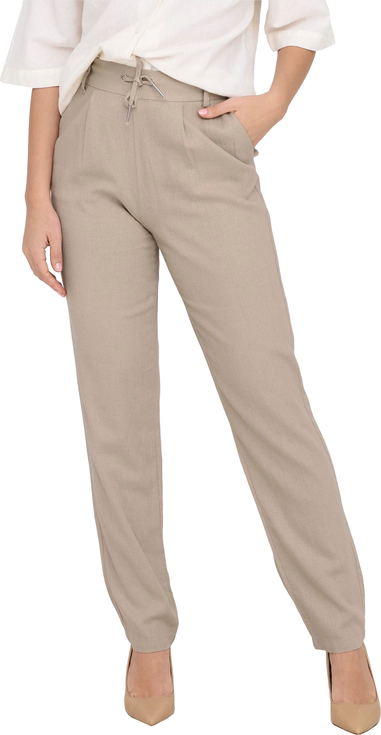 ONLY Dámské kalhoty ONLCARO-POPTRASH Comfort Fit 15278710 Oxford Tan XS/32