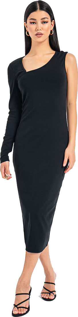 ONLY Dámské šaty ONLINA Standard Fit 15302675 Black/One Sleeve M