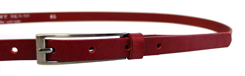 Penny Belts Dámsky kožený opasok 15-1-93 red 95 cm