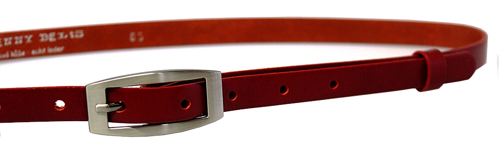 Penny Belts Dámský kožený opasek 15-2-93 red 105 cm