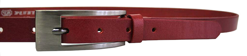 Penny Belts Dámsky kožený opasok 20-177-93 red 90 cm