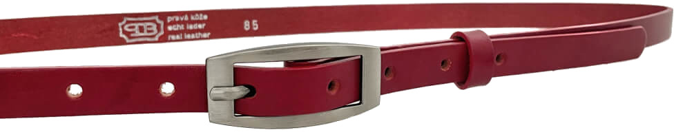 Penny Belts Dámsky kožený opasok 15-2-93 red 95 cm
